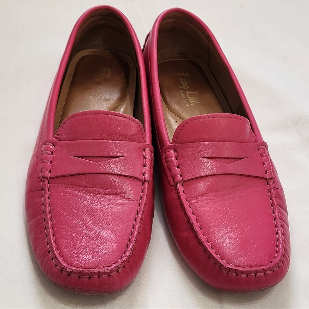 Flag LTD. Glove Leather Penny Loafers Moccasins Slip-ons Barbiecore Hot Pink 7M